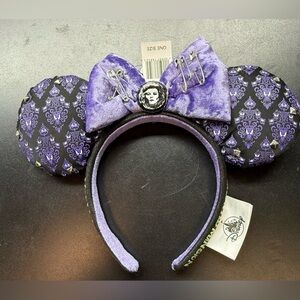 Authentic Disney Haunted Mansion Patterned Minnie Ears Headband